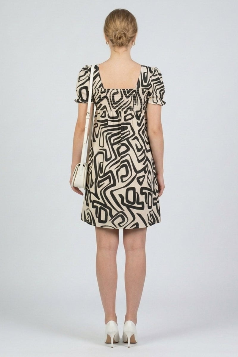 Willow & Whistle Women Allover Print Mini Dress, Multicolor - Image 4