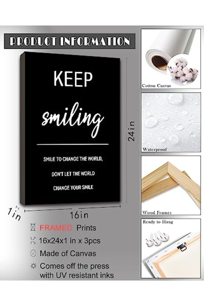 Drsoum Inspirational Framed Wall Art Set - Image 2