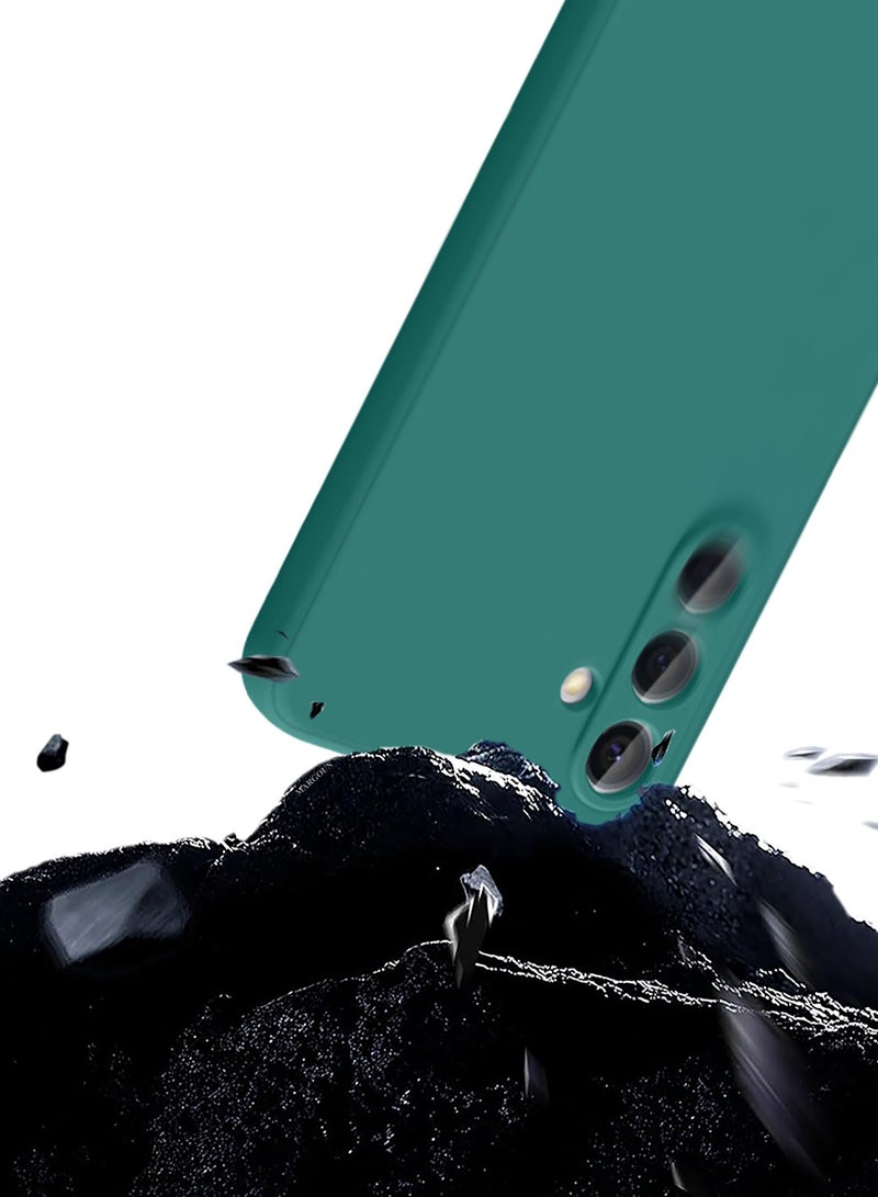 2Packs Liquid Silicone Case for Samsung Galaxy A25 Protective Phone Case with Soft Anti-Scratch Microfiber Lining Utra Slim Drop Protection Phone Cover with 3D Screen Protector - Green - Image 4