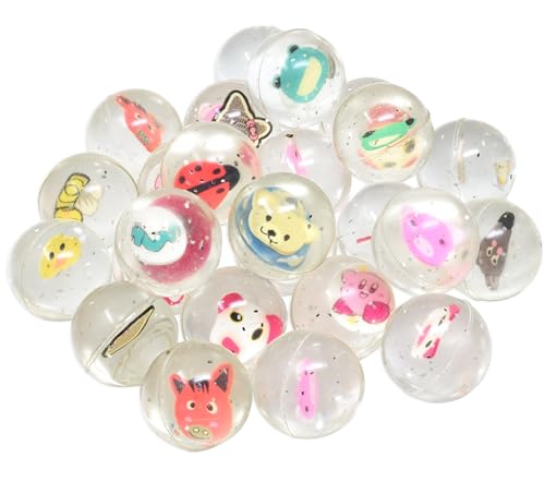 Kiddie Play 25 Bouncy Balls for Kids Party Favors Animals Bouncy Ball 27mm Superball Small Rubber Balls for Kids - Image 1