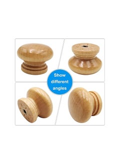 The Bros Round Wood Cabinet Knobs, Mushroom Shape Wooden Pulls, Knobs for Drawer Dresser Cupboard Wardrobe Mushroom Shape (12pcs, Diameter: 1.34 Inch, Height: 1 Inch)  - Image 4