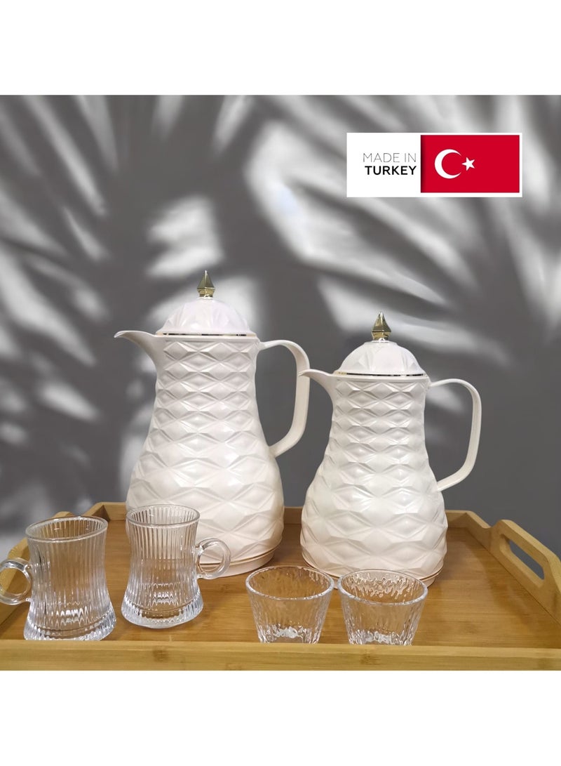 Rema Attractive Coffee and Tea Fridge Thermos Set with Elegant Design made in Turkey 1L + 0.5L - Image 1