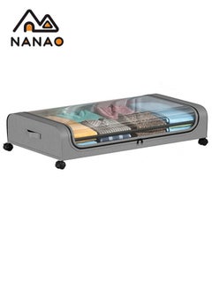 NANAO Upgraded Under Bed Storage With Wheels,  Under Bed Storage Containers, Under Bed Shoe Storage Organizer Wheels, Rolling under bed storage, Under Bed Drawer Storage for Clothes Gray  - Image 1