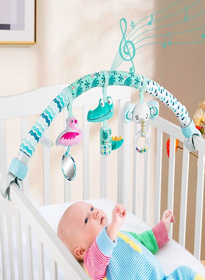 Caterbee Baby Bouncer Toy bar, Clip on Crib & Pram Activity Bar Toy Travel Arch Bassinet Toys for Toddlers (Animal) - Image 2