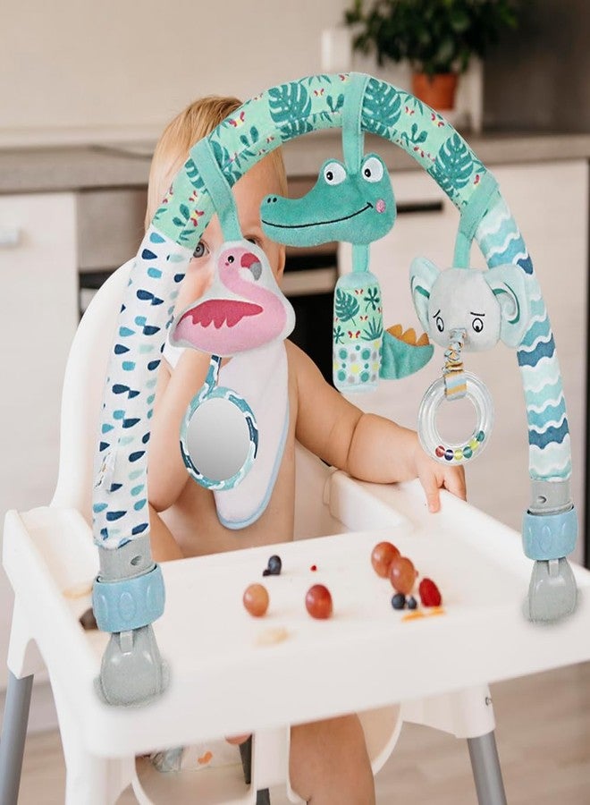 Caterbee Baby Bouncer Toy bar, Clip on Crib & Pram Activity Bar Toy Travel Arch Bassinet Toys for Toddlers (Animal) - Image 5