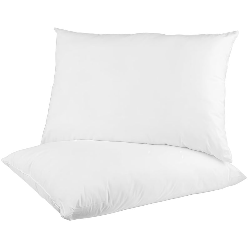 Digital Decor Premium Hotel Pillows, Made in USA Hypoallergenic Downâ€Free Pillows with 100% Cotton Cover, Medium Firm Support for All Sleepers, Includes 2 Free Pillowcases, Set of 2, Standard 20"x26" - Image 1