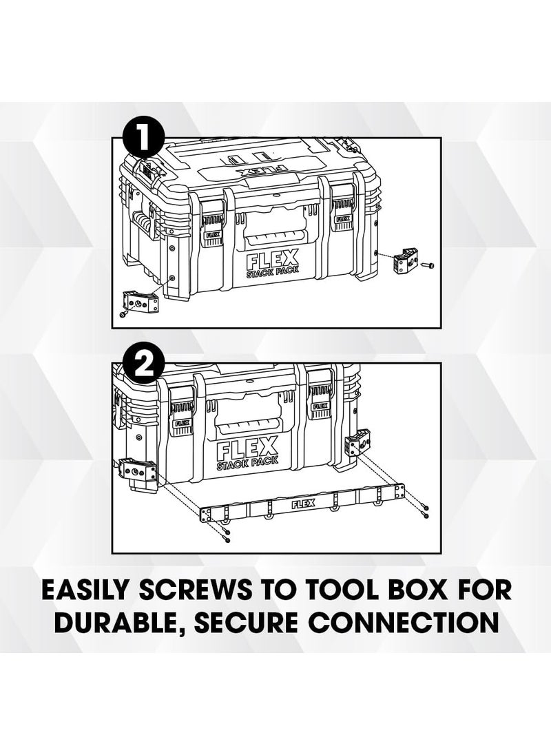 FLEX FLEX STACK PACK Storage System Front Tool Rack Rail  FS1603 Pack of 2  - Image 4