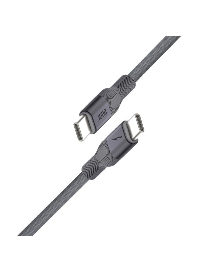 جودا كابل JODA Flex 60 واط USB-C إلى C مضفر من النايلون بطول 1.2 متر - مصمم ليدوم مع عمر انحناء يصل إلى 50,000 مرة، سيليكون فائق النعومة، - Image 3