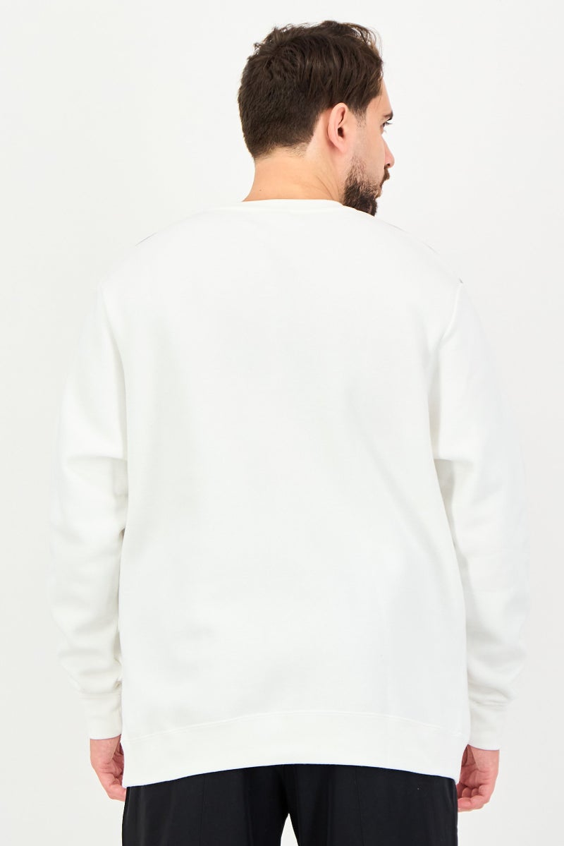 Nike Men Sportswear Fit Long Sleeve Outdoor Sweatshirt, White - Image 2