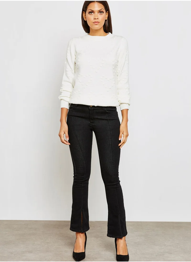 Jovonna London Split Hem Flared Jeans