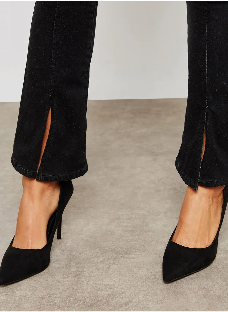 Jovonna London Split Hem Flared Jeans