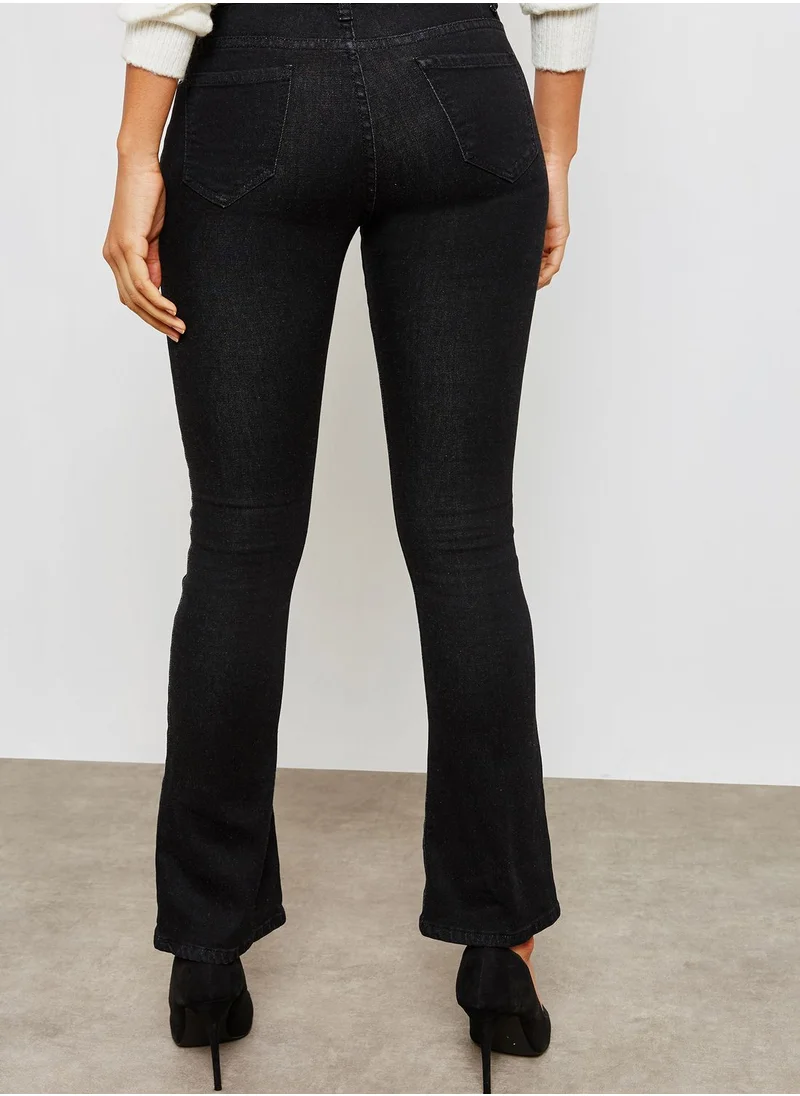 Jovonna London Split Hem Flared Jeans