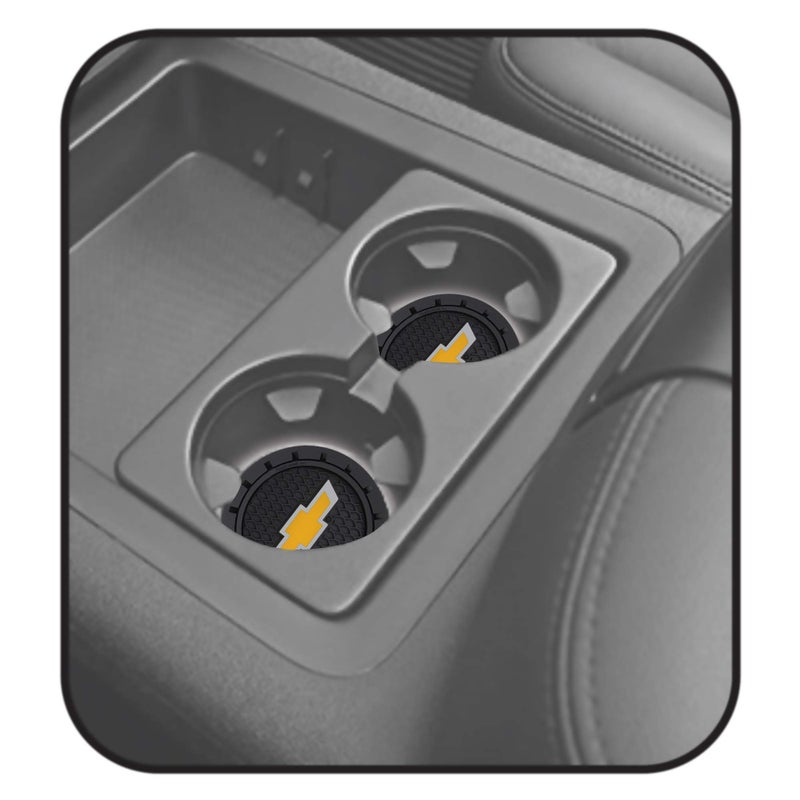Plasticolor 000648R01 Chevrolet Bowtie Gold Cup Holder Coaster, Black - Image 5