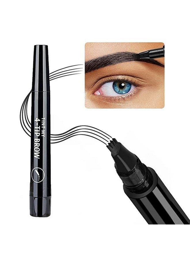 HSR قلم حواجب مقاوم للماء - قلم حواجب ميكروبليدنج مع طرف تطبيق على شكل شوكة دقيقة - يخلق حواجب تبدو طبيعية بسهولة - Image 1