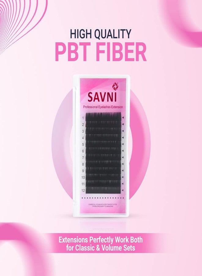 Savni Permanent Eyelashes 0.07/D Single Size Eyelash Extension (Black) (12mm) - Image 3