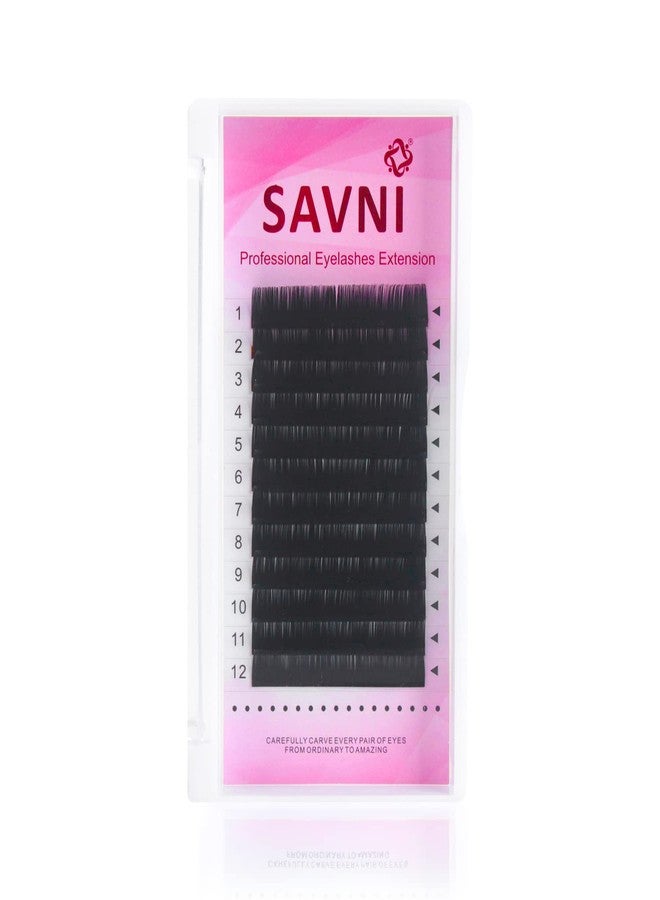 Savni Permanent Eyelashes 0.07/D Single Size Eyelash Extension (Black) (12mm) - Image 1