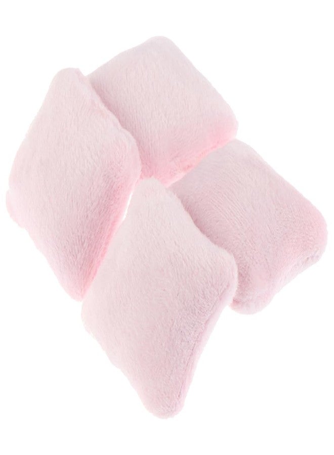 Vaguelly 4pcs Dollhouse Pillow Accessories Miniature Throw Pillows, Armchair, Bedding Set in Pink Flannel - Image 1