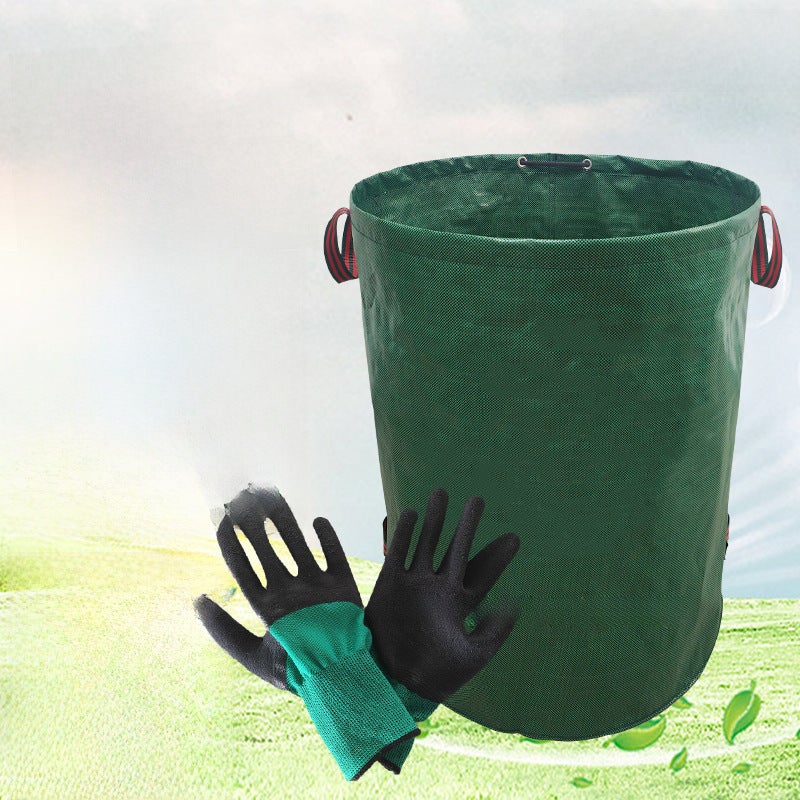 Generic Waterproof Garden Leaf Bag Collection Set Black and Green 