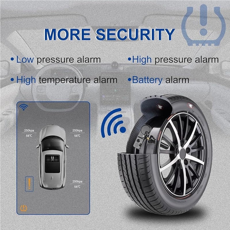 MWS-ForCamping TPMS Sensor,433Mhz Tire Pressure Monitoring Sensor Fit for Chrysler Jeep Dodge Ram Replace# 56029398AB(4-Pack) - Image 5