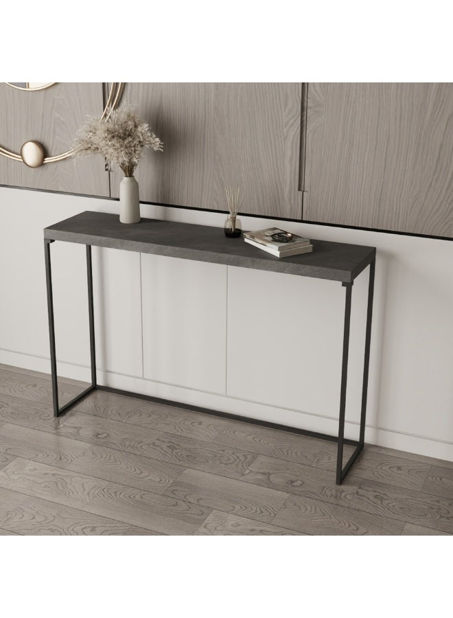 الهوم طاولة مدخل 90×130×40 سم - رمادي وأسود - Image 1