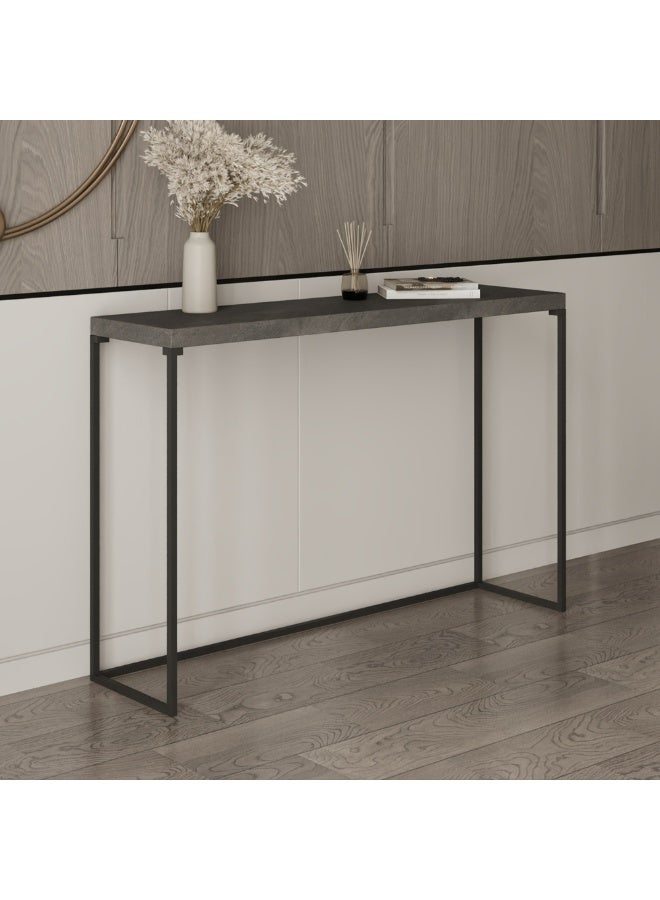 الهوم طاولة مدخل 90×130×40 سم - رمادي وأسود - Image 4