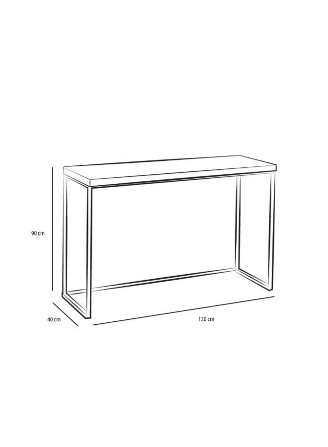 الهوم طاولة مدخل 90×130×40 سم - رمادي وأسود - Image 2
