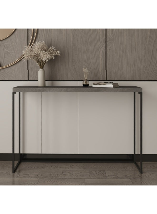 الهوم طاولة مدخل 90×130×40 سم - رمادي وأسود - Image 3