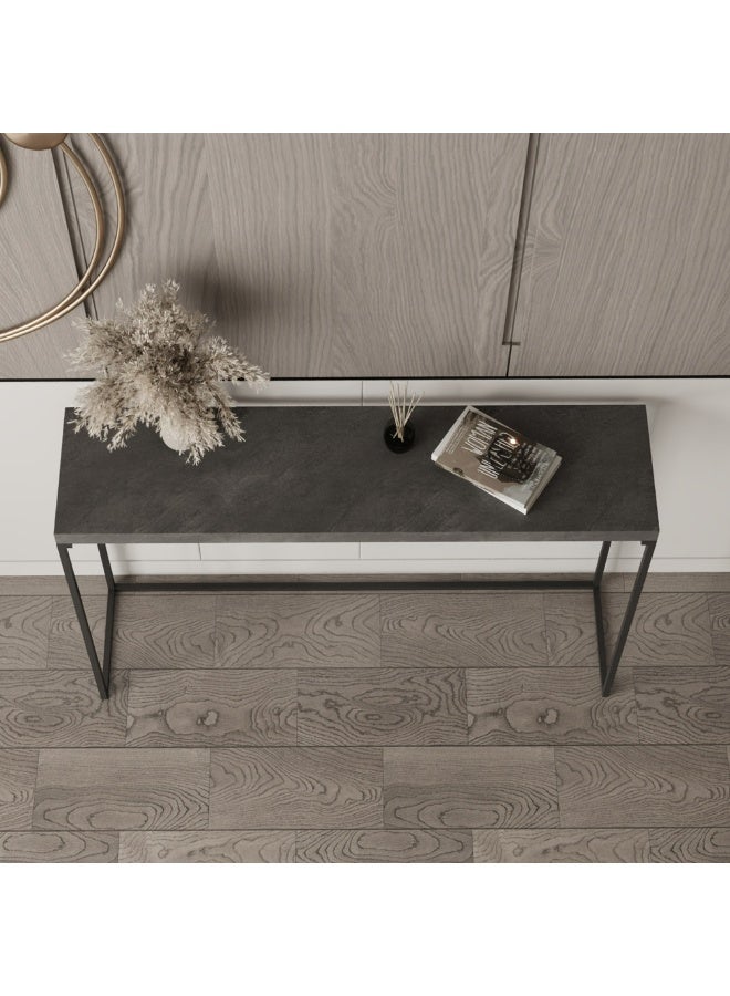الهوم طاولة مدخل 90×130×40 سم - رمادي وأسود - Image 5