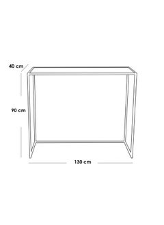 Al Home Console 90×130×40 cm - Grey & Black  - Image 2