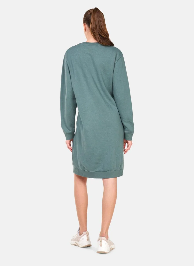 Timberland Women's Check-Logo Crewneck Dress