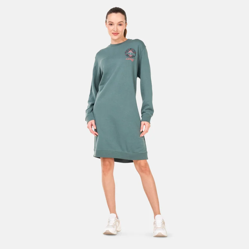 Timberland Women's Check-Logo Crewneck Dress