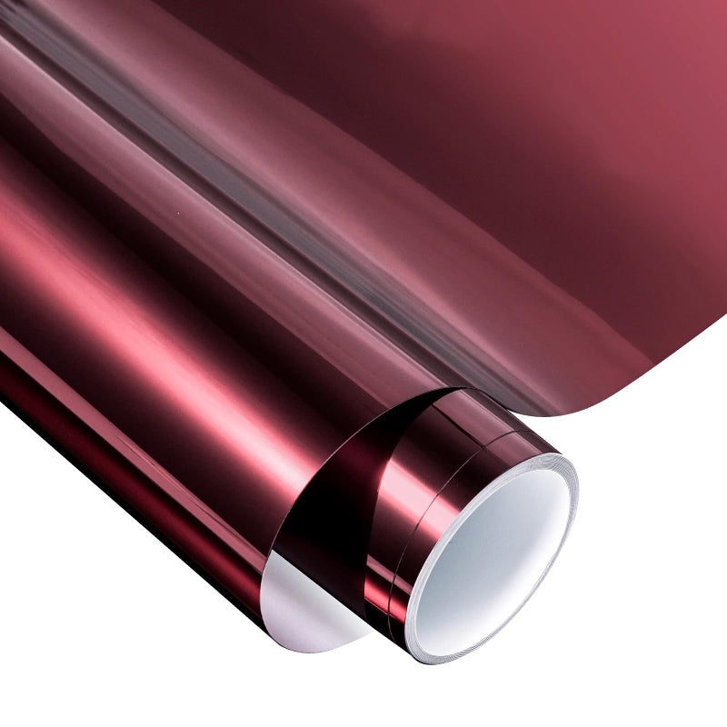 VINYL FROG Maroon Chrome Vinyl 12x60 Glossy Mirror Adhesive Permanent Vinyl Roll Metallic Maroon Works with Cameo Other Cutters