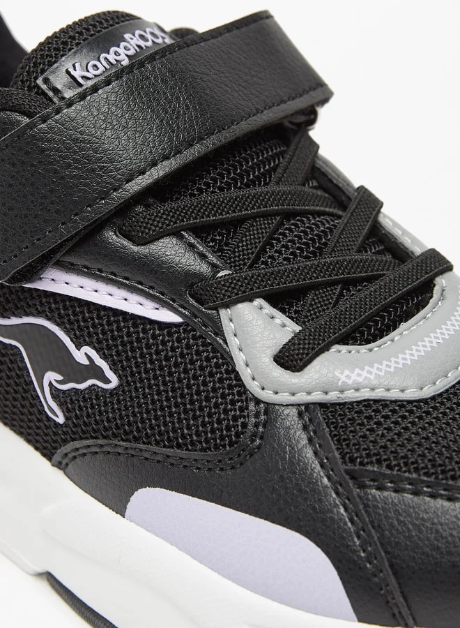 kangaROOS Girls' Panelled Sports Shoes with Hook and Loop Closure