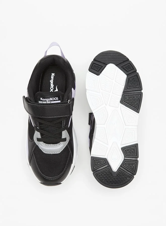 kangaROOS Girls' Panelled Sports Shoes with Hook and Loop Closure