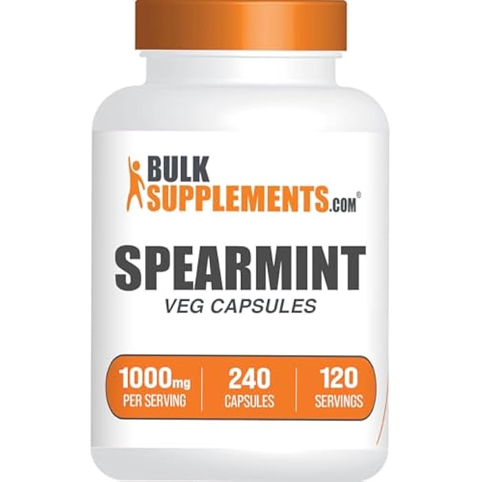 BulkSupplements.com Spearmint Extract Capsules - Spearmint Supplement, Herbal Supplement - Vegan, 2 Capsules per Serving, 240 Count (Pack of 1) - Image 1