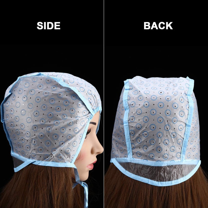 WILLBOND 6 Pieces Tipping Cap Hair Cap Salon Hair Coloring Dye Cap with Plastic Hooks for Dyeing Hair Hairdressing Tool (Blue) - Image 5