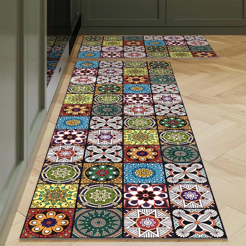Deoxys Kitchen Mat Anti Fatigue Cushioned Set of 2 Kitchen Rugs Non Slip Waterproof Kitchen Floor Mats Kitchen Accessories and Decor Comfort Memory Foam Kitchen Mats for Floor Laundry Room