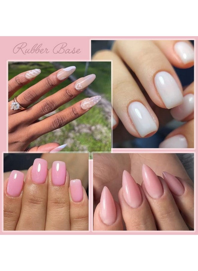 V VENALISA Venalisa 3 In 1 Rubber Base Gel For Nails 6 Colors Jelly Gel Nail Polish Set Nude Pink Neutral Transparent Milky White Sheer Pink Gel Polish Strengthener Kit - Image 5