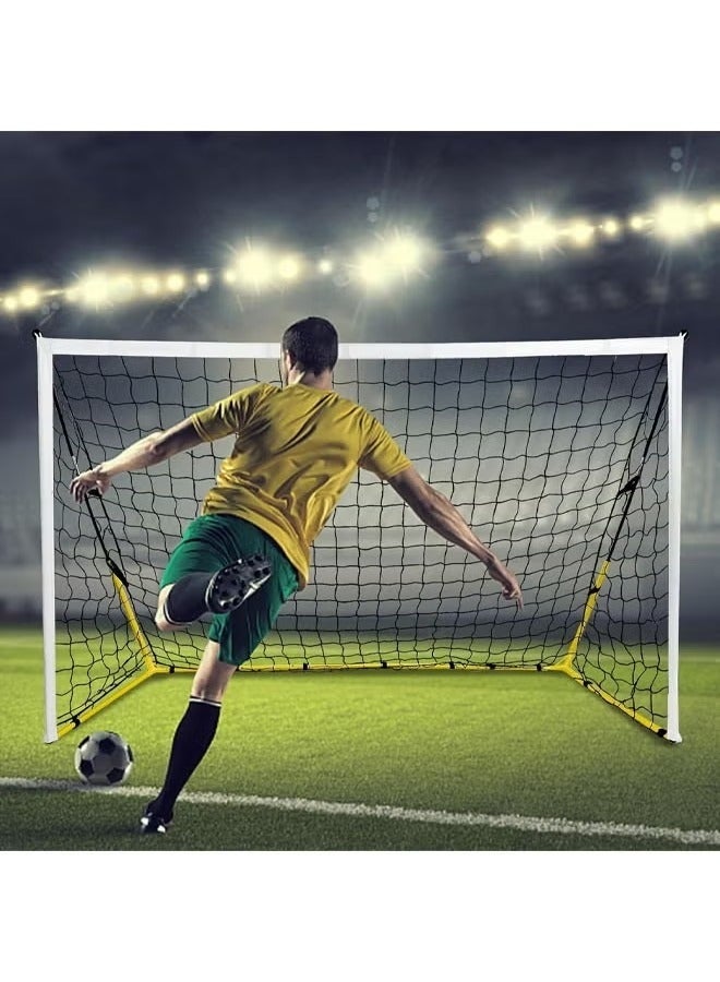WALALLA Portable Soccer Goal, 240x150cm Soccer Net, Adults Kids Backyard Soccer Net, Folding Soccer Goal with Carry Bag, Soccer Training Equipment Includes 4 Ground Stakes - Image 2