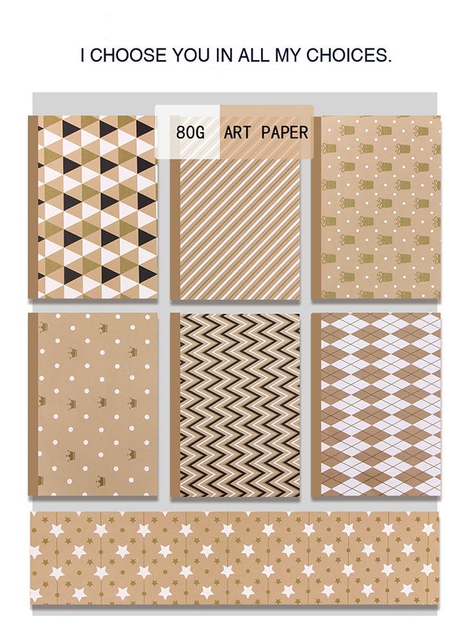 مجموعة من 7 ورقات تغليف هدايا مع شريط لاصق، مجموعة تغليف هدايا متينة لحفلات أعياد الميلاد، عيد الحب، الزفاف، حفلات استقبال المولود الجديد، حفلات استقبال العروس، حفلات التخرج - Image 5