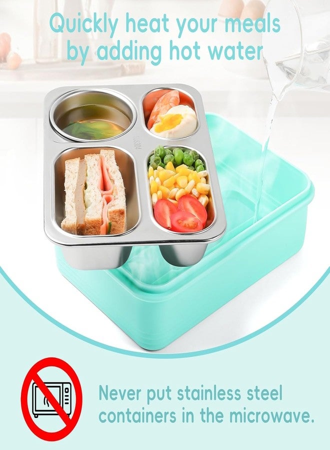 Trishaan Adult Lunch Box Bento Box for Men Women, Stainless Steel Lunch Container with Soup Bowl & Spoon, Leakproof Design, Dishwasher Safe, Ideal for Meal Prep, 36-oz/4.5 Cup (Multicolor) - Image 4