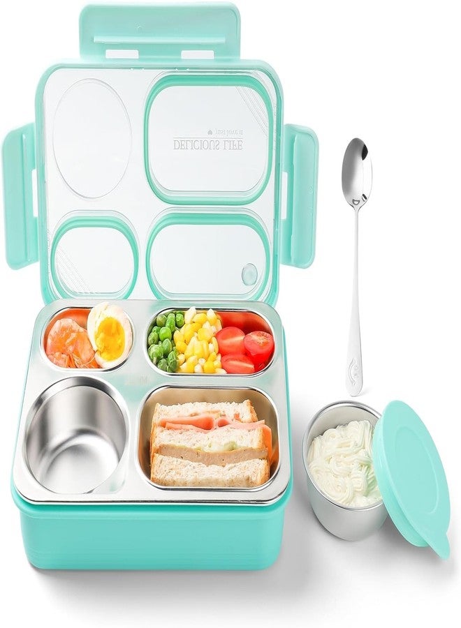 Trishaan Adult Lunch Box Bento Box for Men Women, Stainless Steel Lunch Container with Soup Bowl & Spoon, Leakproof Design, Dishwasher Safe, Ideal for Meal Prep, 36-oz/4.5 Cup (Multicolor) - Image 2