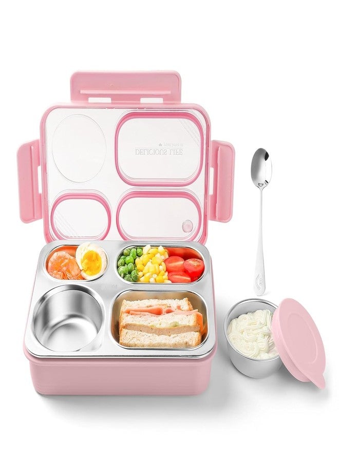 Trishaan Adult Lunch Box Bento Box for Men Women, Stainless Steel Lunch Container with Soup Bowl & Spoon, Leakproof Design, Dishwasher Safe, Ideal for Meal Prep, 36-oz/4.5 Cup (Multicolor) - Image 3