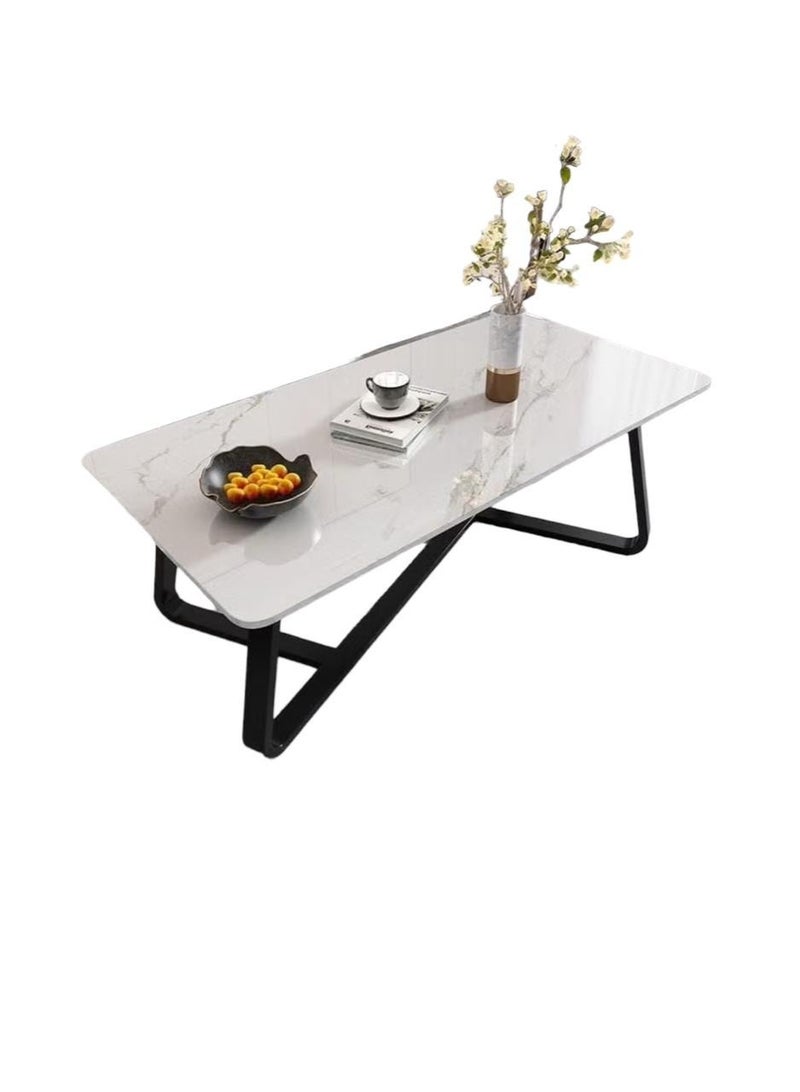EXPERT Modern design coffee table Large rectangular coffee table for versatile living room with black metal frame EI - 203 - Image 1