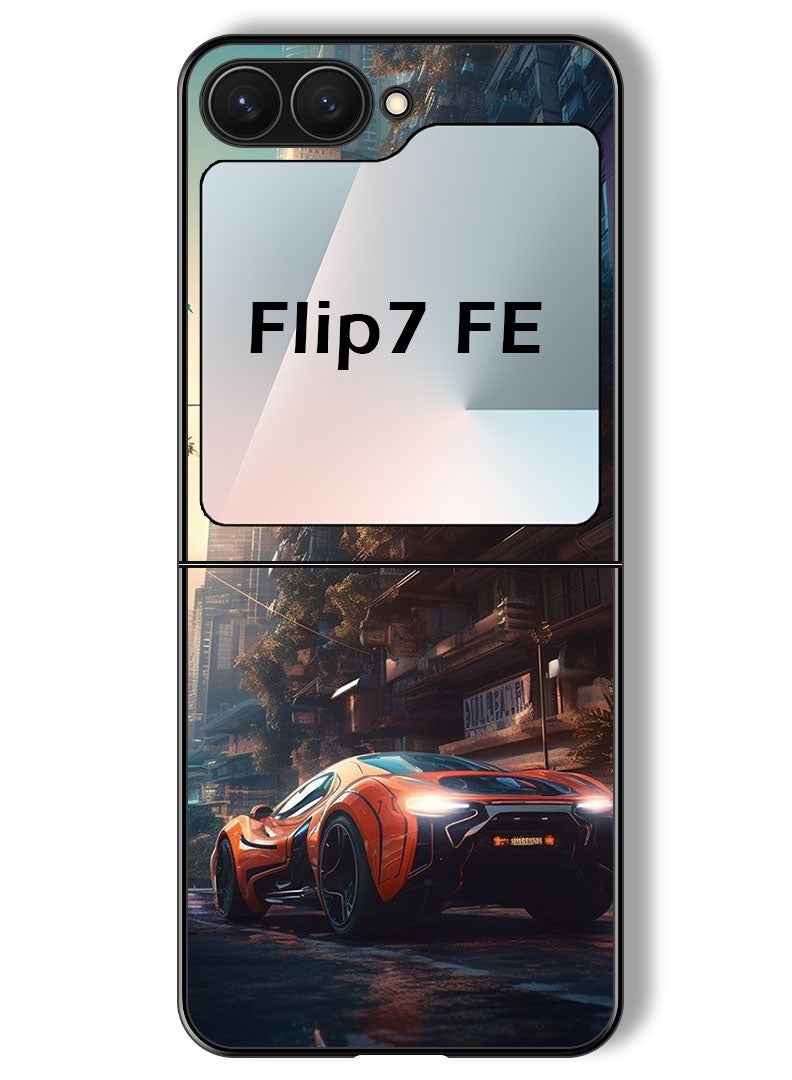 Theodor Case Compatible with Samsung Galaxy Z Flip 7 FE 6.7 Inch Protection Shockproof Bumper Cover Car (15) - Image 1