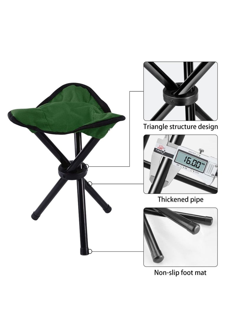 KASTWAVE - Tripod Camping Stools,Lightweight Portable Folding Camping Chair,Small 3-Legged Canvas Stool for Outdoor Adventures, Fishing, Beach, BBQ, Picnic, and Travel - Image 1