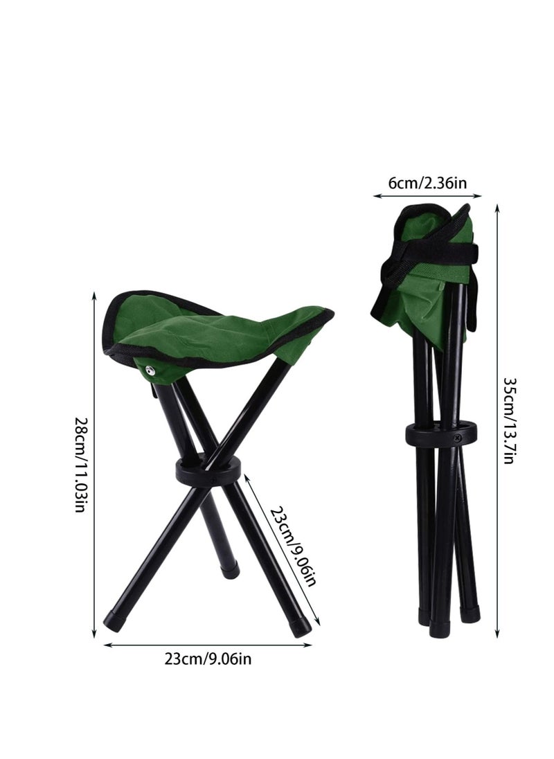 KASTWAVE - Tripod Camping Stools,Lightweight Portable Folding Camping Chair,Small 3-Legged Canvas Stool for Outdoor Adventures, Fishing, Beach, BBQ, Picnic, and Travel - Image 1