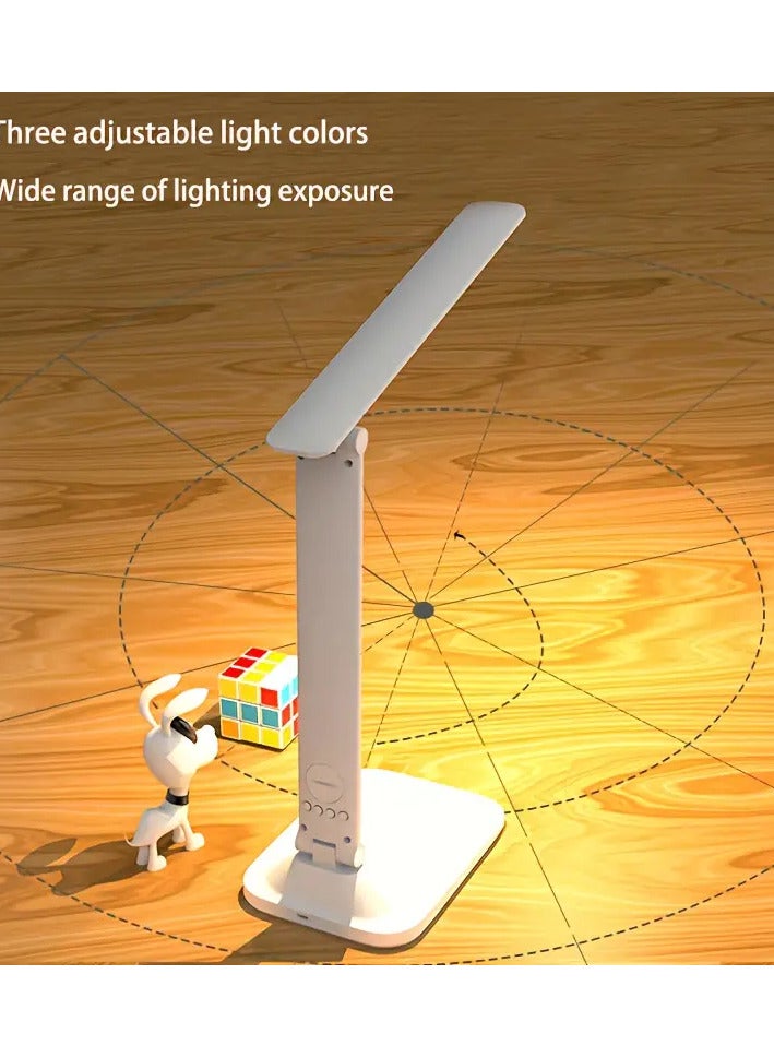 OLUDENIZ ِA Smart Folding LED Desk Lamp with a Powerful Fan, Ideal for Student Dorms, Home Decor, Libraries, and Offices, Delivering Superior Eye Protection Along with Charging  - Image 3