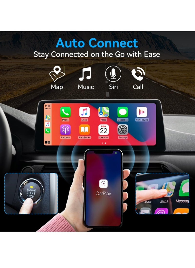 Wireless CarPlay Adapter, Bluetooth Car Play Dongle Smart Magic Link, Converts Wired to Wireless, Plug & Play, Compatible with Cars from 2015 & iPh one iOS 10+, Retains Original Control - Image 2