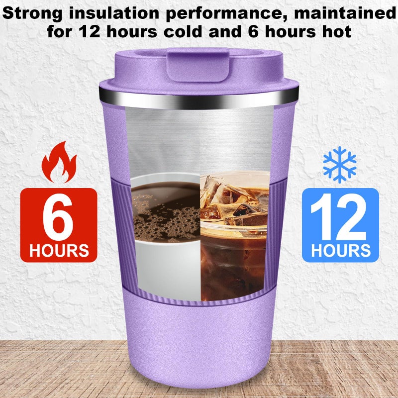 LCKDHM Insulated Travel Coffee Cup with Leak Proof Lid,To Go Camping Stainless Steel Vacuum Coffee Mug, Reusable Coffee Tumblers Hot & Cold Drinks Gifts Multiple Sizes and Colors - Image 4